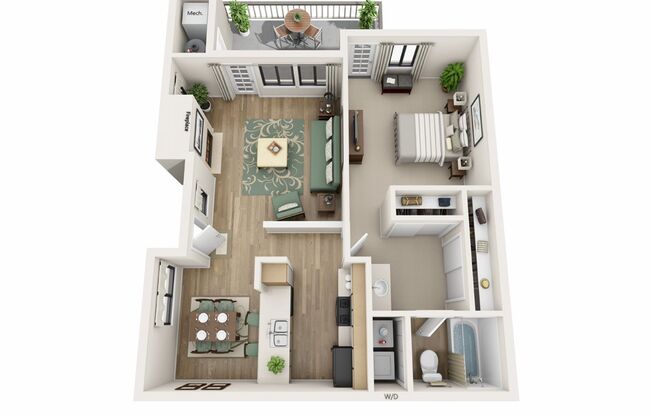 1 bed, 1 bath, 749 sqft, $1,695, Unit 147