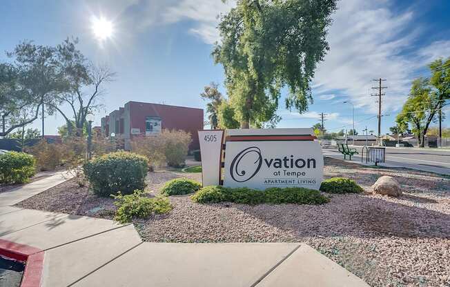 Monument Sign at Ovation at Tempe Apartments