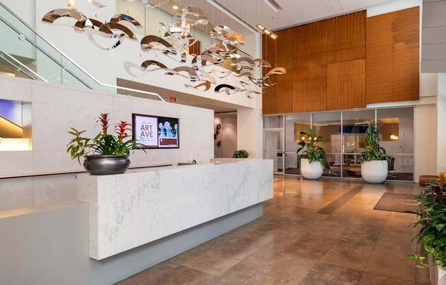 Lobby concierge desk