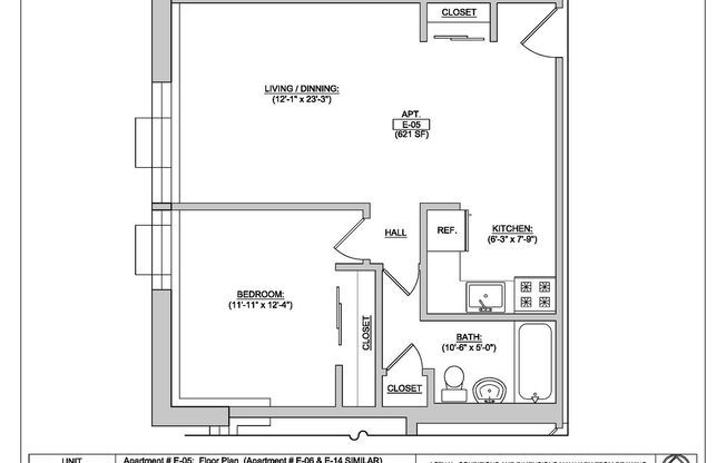 1 bed, 1 bath, 621 sqft, $710, Unit MA W306