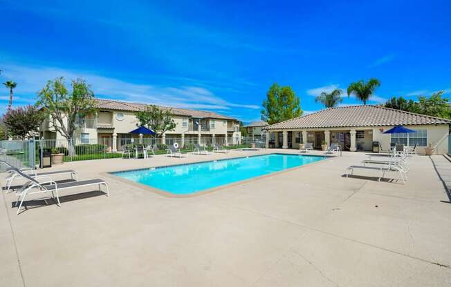 the swimming pool at our apartments