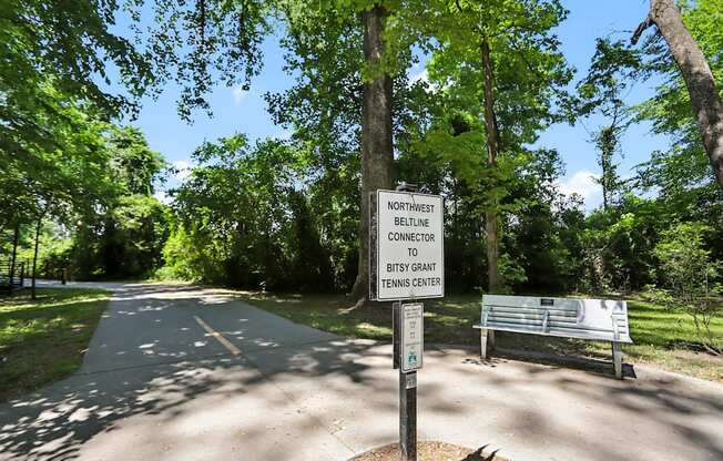 Northwest Beltline Connector to Bitsy Grant Tennis Center.