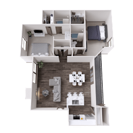 2 beds, 2 baths, 1,018 sqft, $1,395