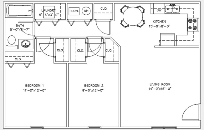 2 beds, 1 bath, 900 sqft, $925, Unit 2015-05