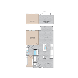 1 bed, 1 bath, 904 sqft, $1,739