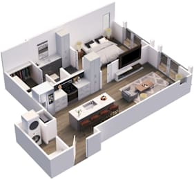 1 bed, 1 bath, 745 sqft, $1,615