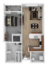 1 bed, 1 bath, 731 sqft, $1,394