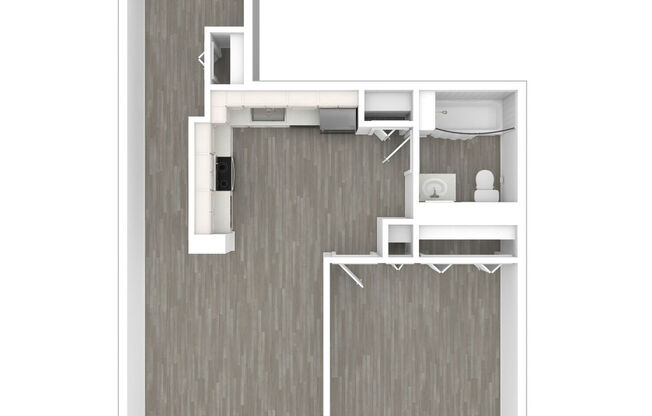 1 bed, 1 bath, 634 sqft, $2,540