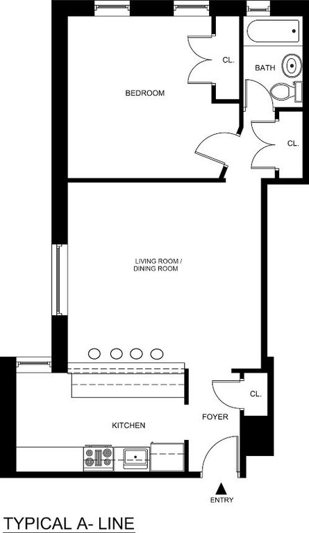 1 bed, 1 bath, $4,995, Unit 5A