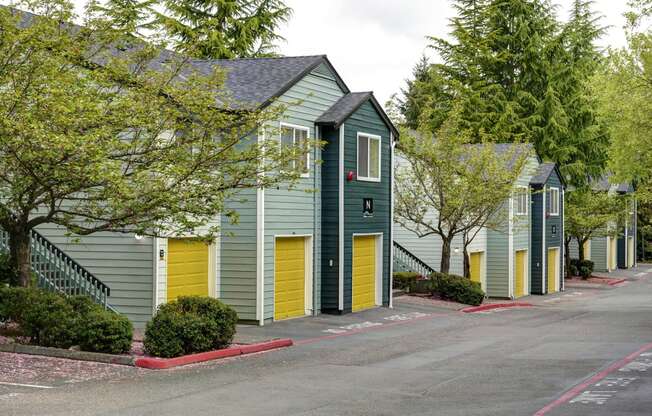 Echo Mountain Apartments Exterior Building and Trees