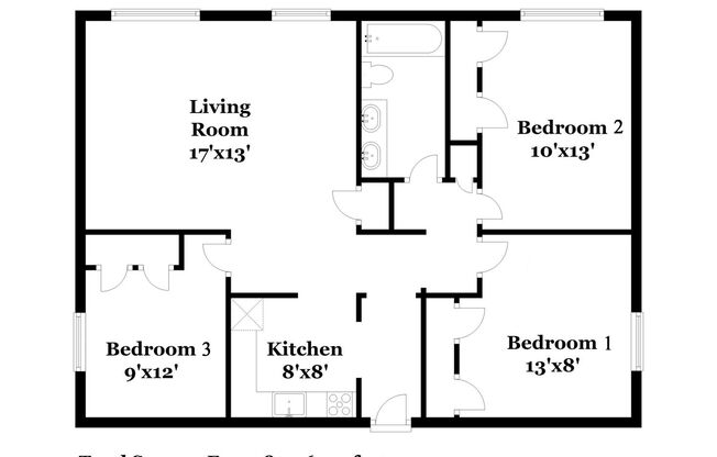 3 beds, 1 bath, 910 sqft, $3,749, Unit 1364-2