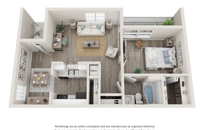 1 bed, 1 bath, 643 sqft, $1,450, Unit 2401