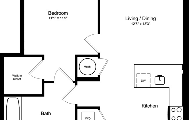 1 bed, 1 bath, 698 sqft, $2,564, Unit 703