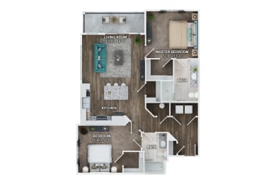 2 beds, 2 baths, 1,151 sqft, $2,720