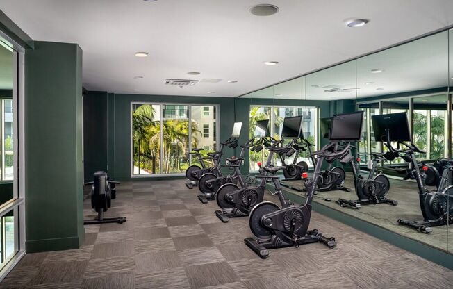 the gym at the condo is shown