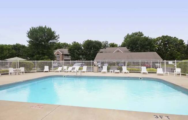 Large pool with spacious sundeck  at Bexley Village, Indiana