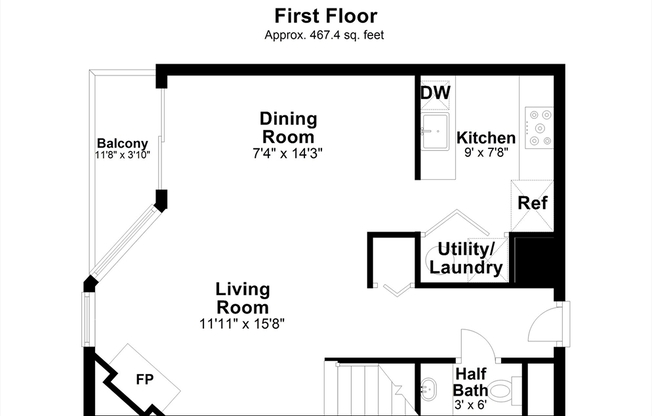 2 beds, 2.5 baths, 1,145 sqft, $3,500, Unit 717