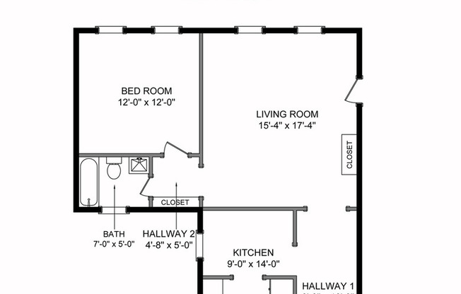 1 bed, 1 bath, 773 sqft, $2,500, Unit 03-12A