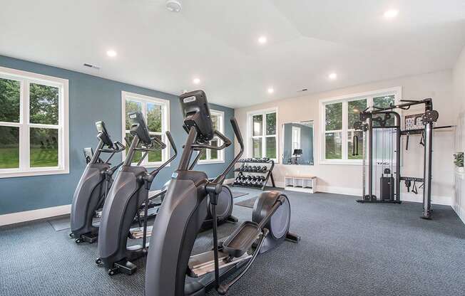 24 hour fitness center with Wi-Fi at The Crossings Apartments, Michigan, 49508