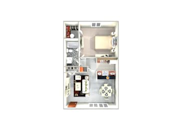 1 bed, 1 bath, 627 sqft, $1,247