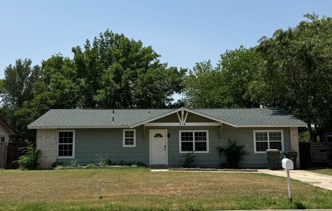 3 Bed , 2 bath on a .5 acre lot.