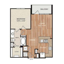 1 bed, 1 bath, 742 sqft, $1,407