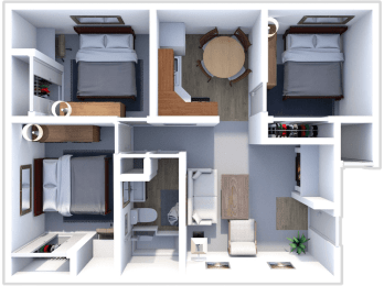 3 beds, 1 bath, 850 sqft, $1,385