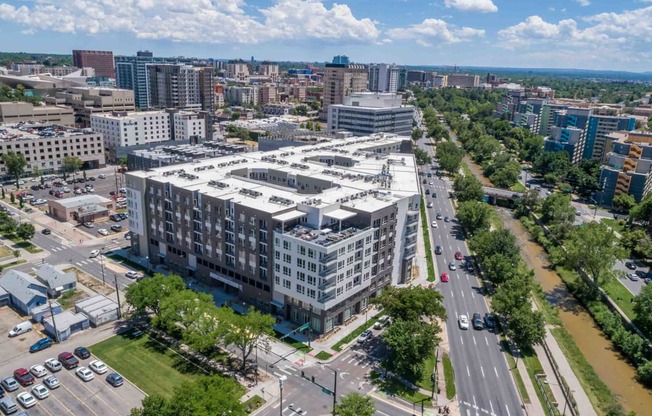 TriVista on Speer Exterior Building