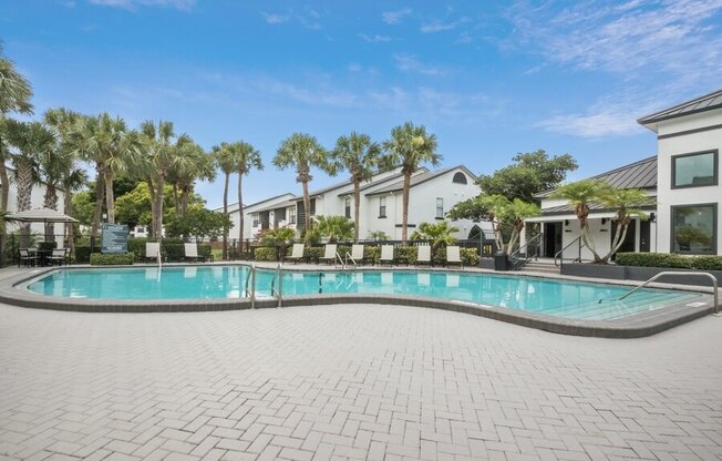 Resort style swimming pool
