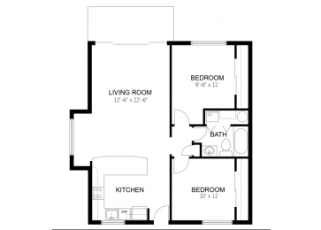 2 beds, 1 bath, 915 sqft, $2,151