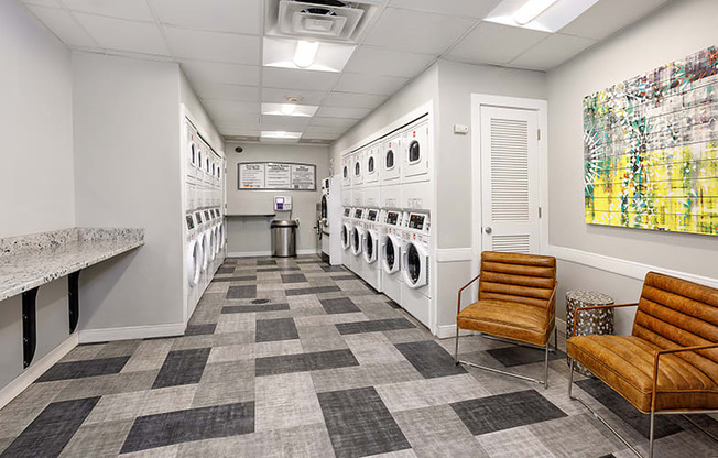 the residences at the battery apartments laundry room