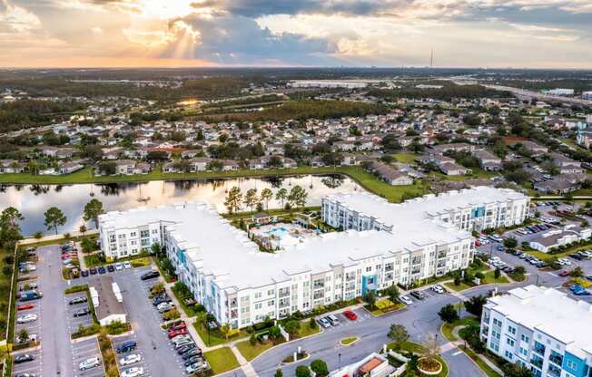 Drone Exterior View at Linden on the GreeneWay, Florida, 32824