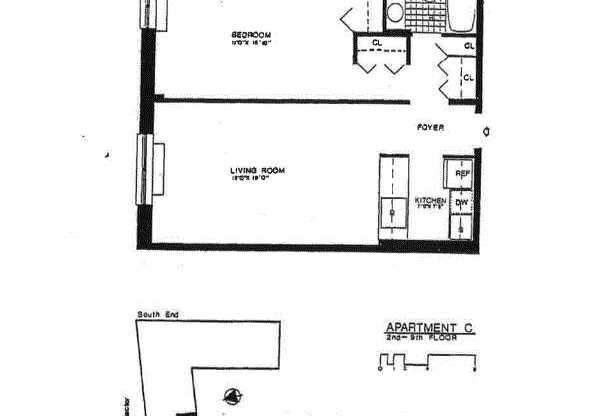 1 bed, 1 bath, 650 sqft, $3,995, Unit 5C