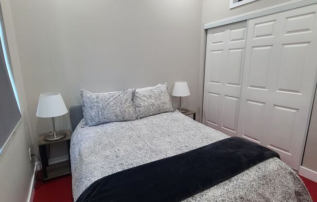 2 bed 1 bath "fully furnished" monthly ADU rental.