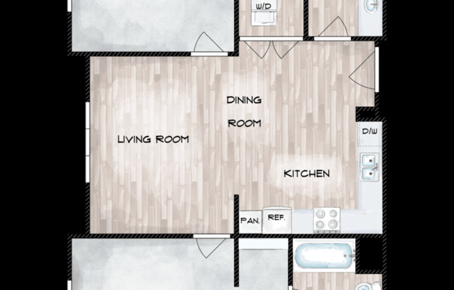 2 beds, 2 baths, 845 sqft, $2,055