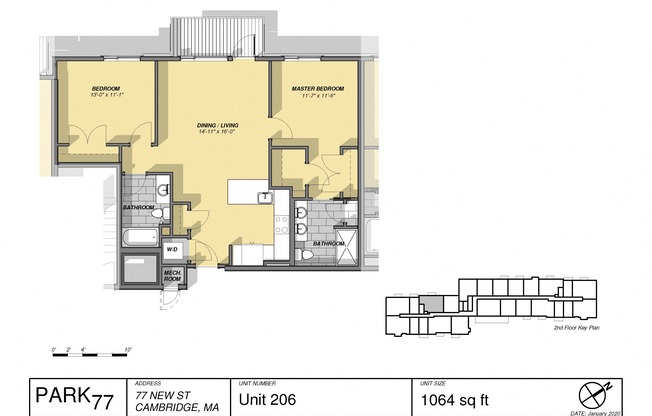 2 beds, 2 baths, 1,064 sqft, $4,250