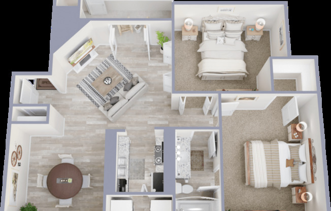 2 beds, 1 bath, 841 sqft, $1,490