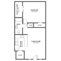 1 bed, 1 bath, 670 sqft, $1,206