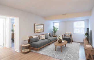 Living Room with Hard Surface Flooring
