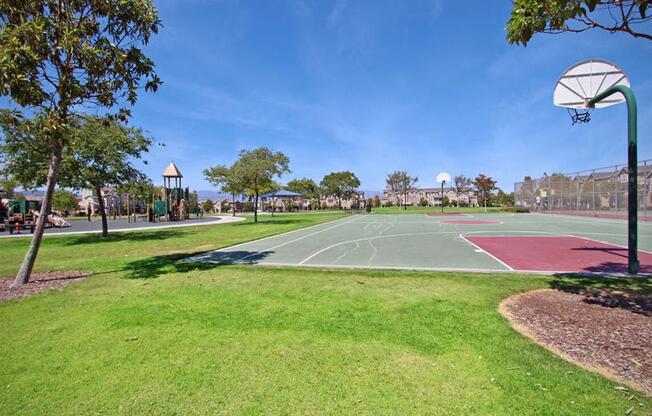 a basketball court in the middle of a park at The Vines at Riverpark, LLC, Oxnard California