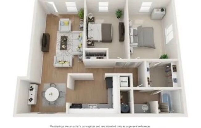2 beds, 1 bath, 805 sqft, $1,100, Unit S251