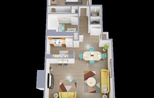 1 bed, 1 bath, 702 sqft, $819