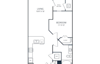 1 bed, 1 bath, 657 sqft, $1,781