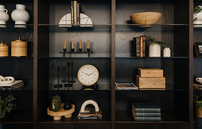 Decorative Items On Shelf at Kesler Apartments, Fargo, ND, 58102