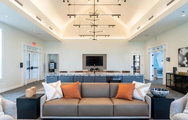 Lounge with Couches and Flat Screen TVs