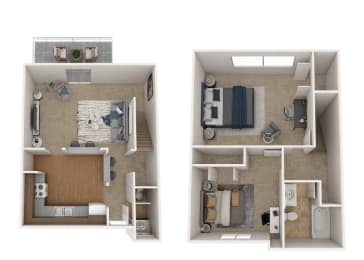 2 beds, 1.5 baths, 1,062 sqft, $1,550