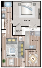 1 bed, 1 bath, 800 sqft, $974