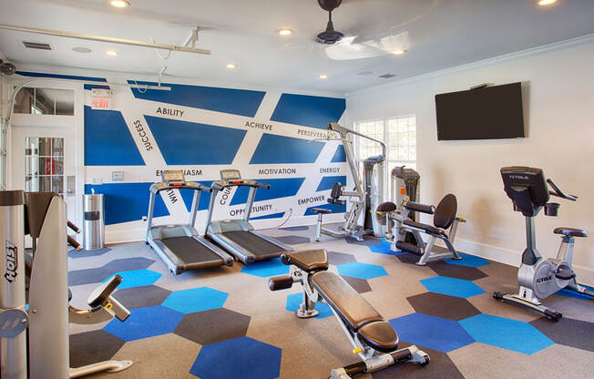 Clubhouse Fitness Room at Stone Cliff Apartments