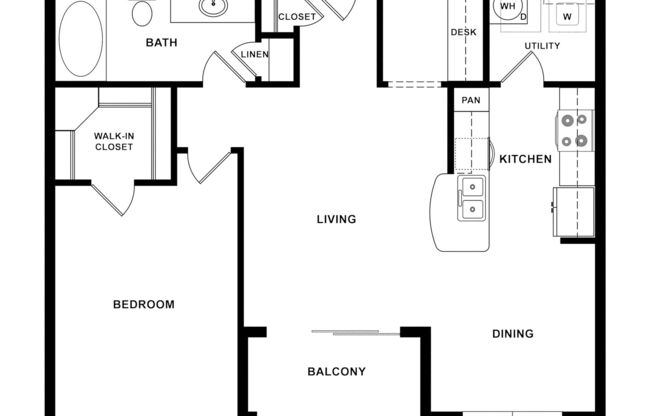 1 bed, 1 bath, 814 sqft, $1,695