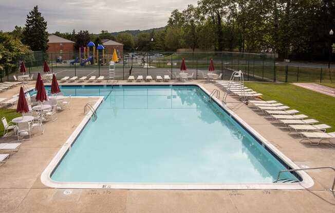 Outdoor Swimming Pool, at Cromwell Valley Apartments, 15 Treeway Court, 2A, Towson